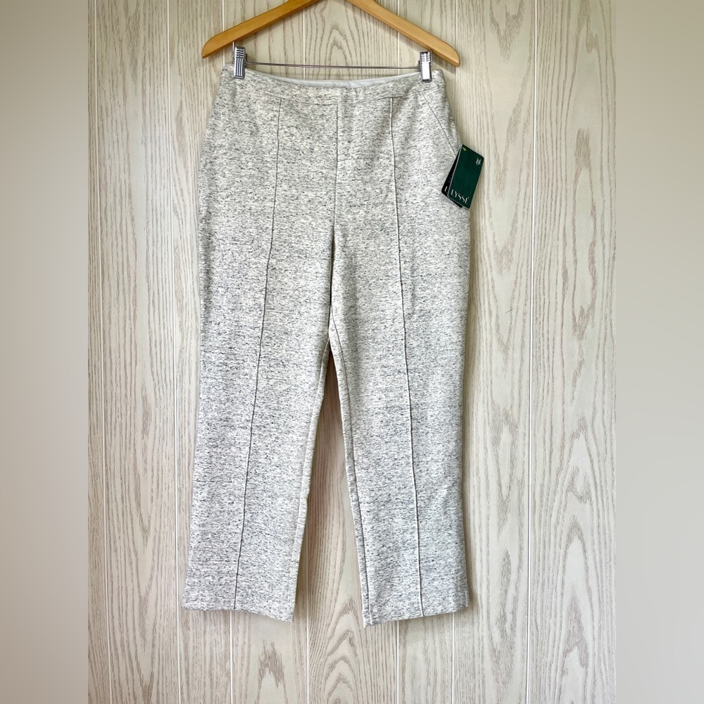 Lysse Womens Size L Ponte Crop Heathered Trouser Style #10-1456-M2 NEW